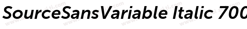 SourceSansVariable Italic 700 字体转换
